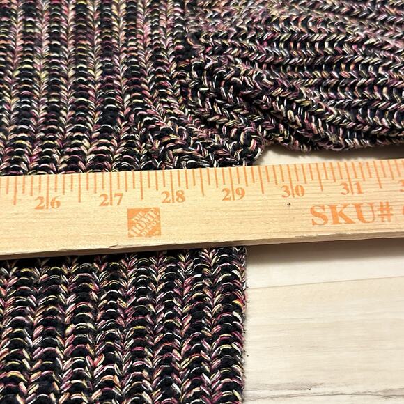 French Connection Women L Sweater 100% Cotton Boatneck Black Multi Pullover - Picture 9 of 10